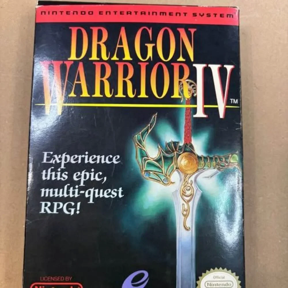 Dragon Warrior IV NES Complete in Box CIB Enix 1992 Game Manual Maps Charts